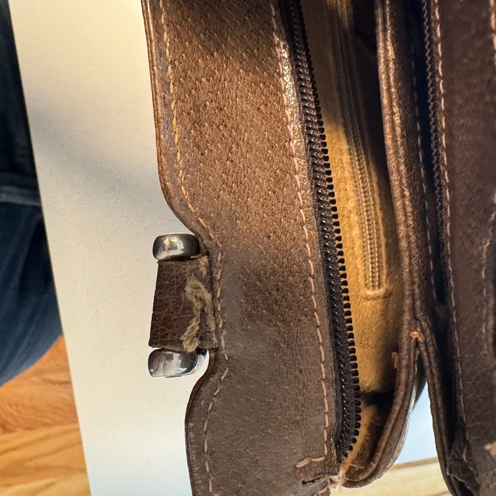 Gucci Brown and Tan Monogram Shoulder Bag - Picture 8 of 8